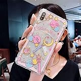 for iPhone 7 Case 8 Cover, Japan Anime Cartoon Sailor Moon Case Shockproof Silicone Soft Phone Case Back Cover for iPhone 7 8 (Moon, for iPhone 7/8)