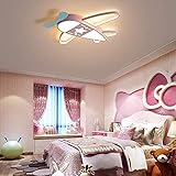  sgvag Kinderzimmer Lampe LED Deckenlicht Kreative Cartoon Flugzeug Dimmbare Fernbedienung Kinderlampe Kinder Leuchte Innen Deko Decke Beleuchtung,Pink,59cm