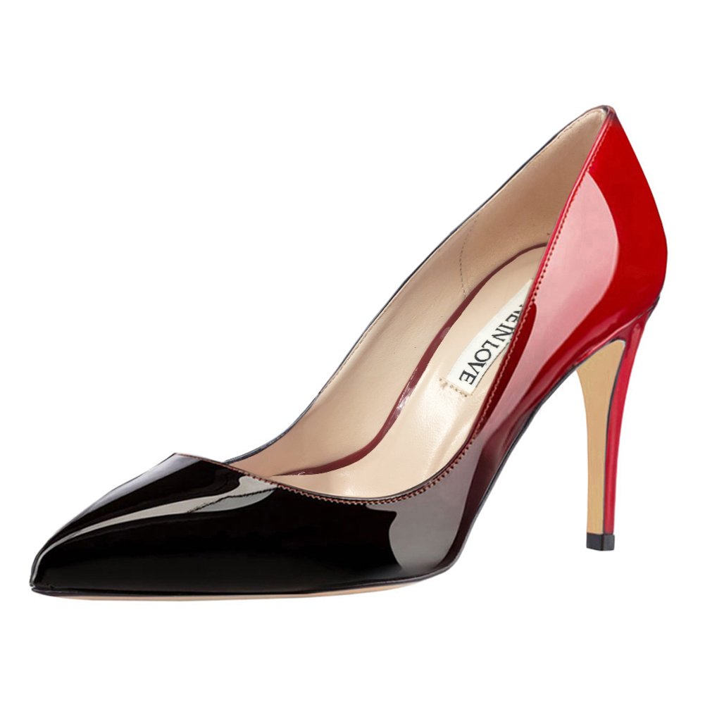 JOY IN LOVEWomen's Pumps Shoes 3.5" High Heels Pointy Toe Stiletto Pumps