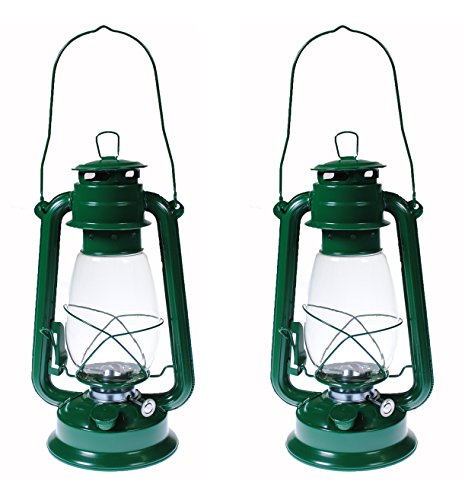 S4O Hanging Hurricane Lantern / Elegant Wedding Light / Table Centerpiece Lamp - 12 Inches (2, Green)