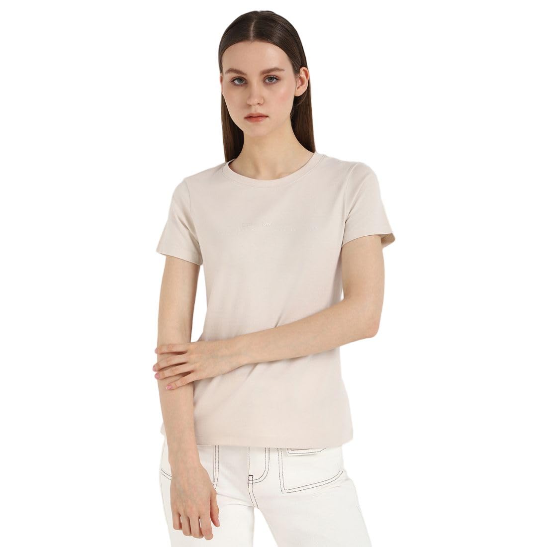 Calvin Klein Damen T-Shirt Kurzarm Institutional Graphic Slim Fit