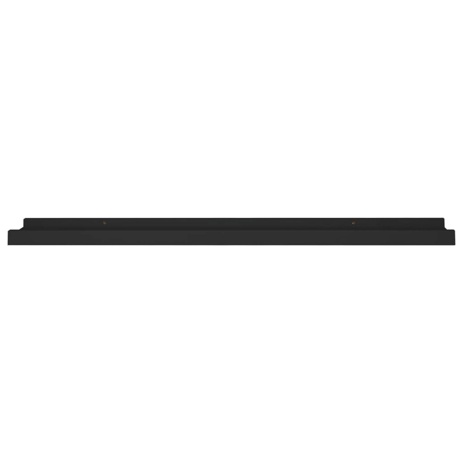 Gecheer Set di 2 scaffali da parete per foto e libri, scaffali sospesi, mensole sospese, mensole sospese, mensole sospese, mensole sospese, da parete, da parete, per libreria, nero, 80 x 9 x 3 cm, MDF