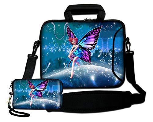 Luxburg® Schultertasche, 14 Zoll, weich, für Notebooks, mit Griff, plus Schutzhülle für Fotoapparate Cover