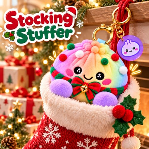Christmas Dumpling Soft Plush Keychain with Steamer Cute Key Chain | Kawaii Plush Stuffed Keychain Bag Purse Backpack Charms Decor Ornament Perfect for Holiday Christmas Party Birthday Gifts - image 8