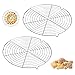 SUPRTOY Raffreddatorta Torta,2 Pezzi Rack di Raffreddamento Rotondo,Griglia Raffreddatorta in Acciaio Inox,per Raffreddare e Riscaldare,airfryer,Torte,Pane,Barbecue(30,5cm,Argento)
