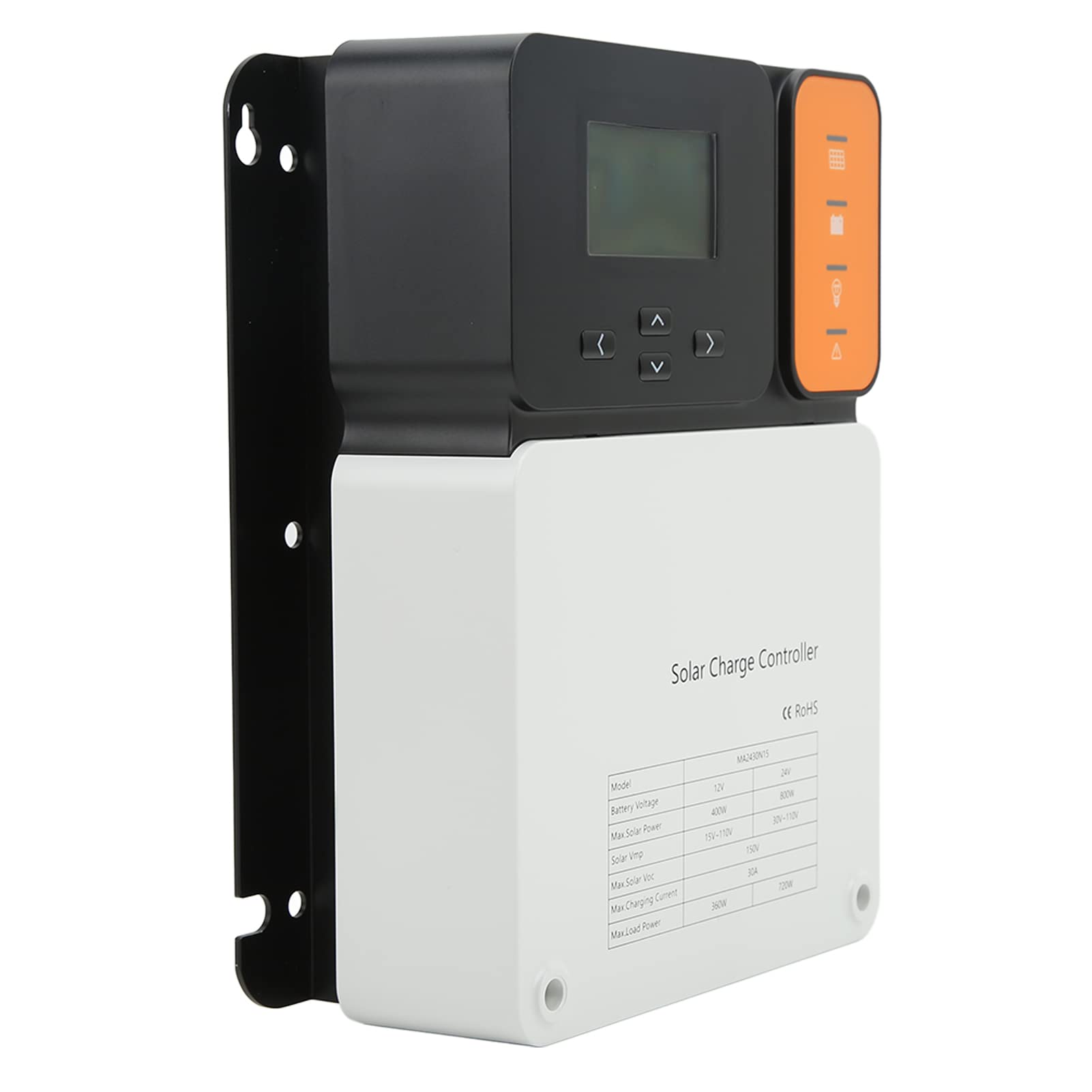 Controlador de carga solar MPPT 12V 24V 30A Regulador de descarga de batería Protección de carga