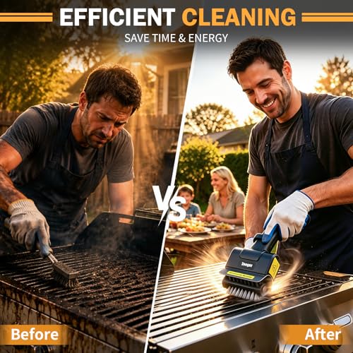 Zoeger Upgraded Electric Grill Brush High Torque 2 in 1 Kit Power BBQ Cleaning Cordless - image 2