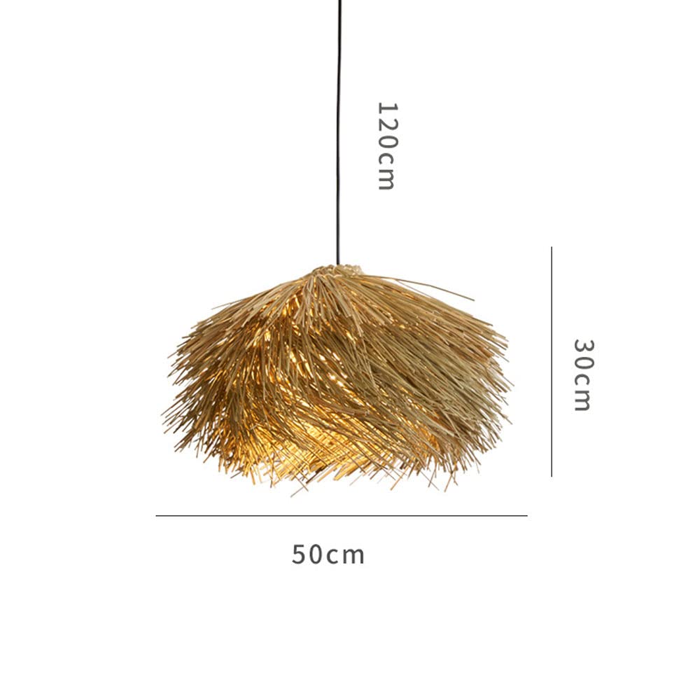 Lámpara Colgante de bambú Hecha a Mano, lámpara Colgante de Techo, lámpara Colgante de Mimbre de Mimbre para Comedor, Cocina, candelabro de Nido de pájaro Made in China