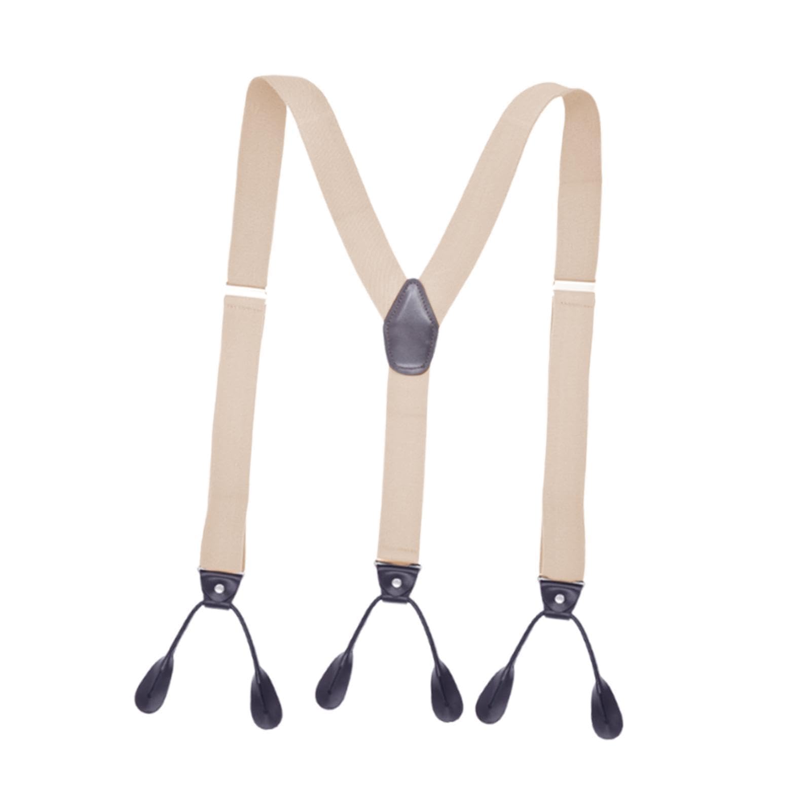 trendynest Button End Suspenders Tuxedo Adjustable Straps Elastic Suspenders For Shorts | Mens Accessories | Suspenders Braces-picture-27