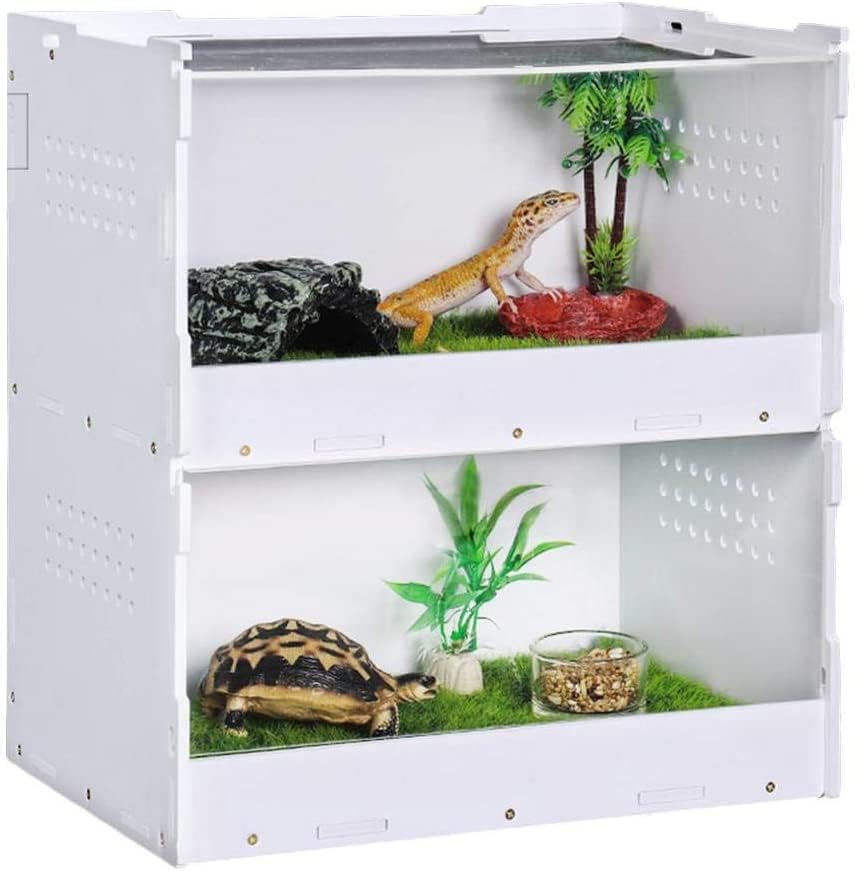 Amazon | JKOOK 爬虫類飼育ケース 2階たて 昆虫飼育ケージ 保温ケージ