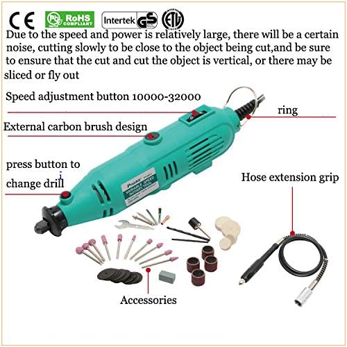Miniatura 2 de PT-5501G Herramienta Rotativa de Velocidad Variable Herramientas Eléctricas 130W Mini Taladro 6 Posiciones Para Dremel Herramientas Rotativas Mini