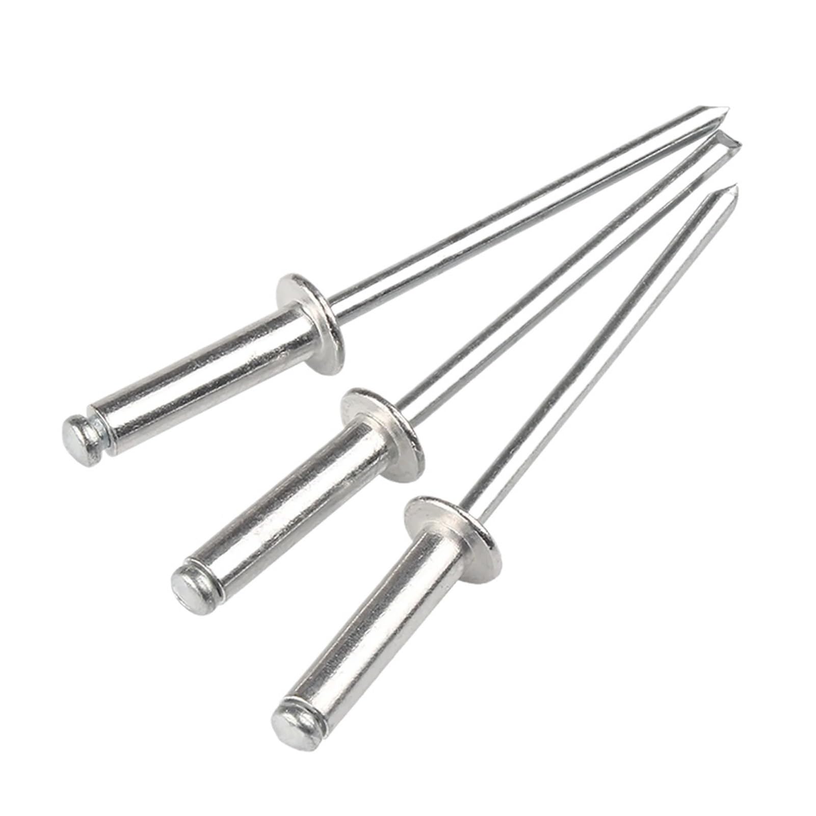 remaches ciegos, Remaches ciegos 30/50 Uds cabeza de cúpula aluminio mandril acero clavo M2.4 M3.2 M4 .8 remaches escape 8mm(M2.4 (50pcs),8mm)