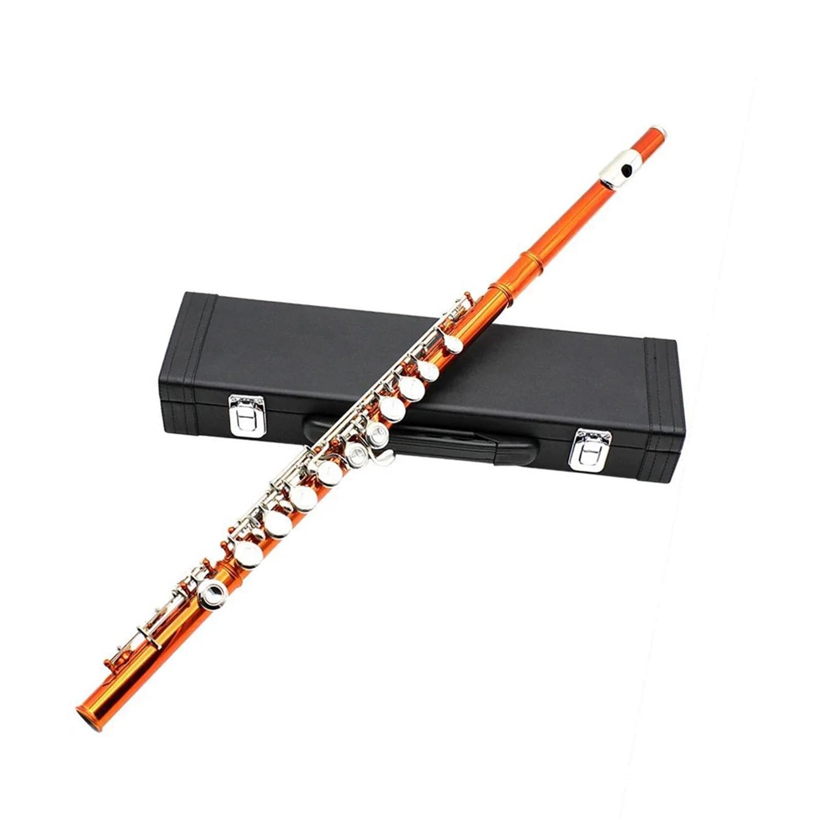 Profesjonalna Flet 16 Zamkniętych Otwartych Otworów C Flet Instrument Dęty Drewniany Profesjonalny Koncert Z Kluczem E(Orange)