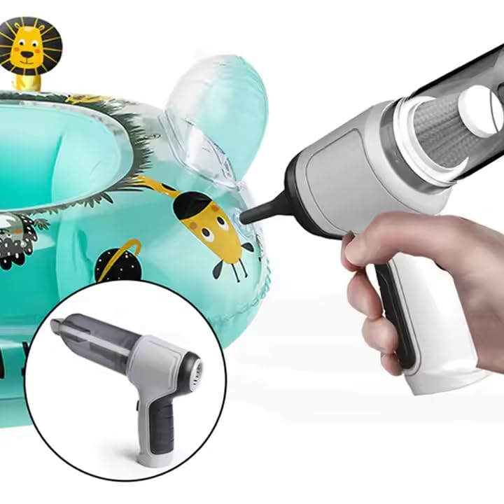 Image of Handheld Vacuum Cleaner with 3 Attachments & Blower for Wet & Dry Cleaning for Home /Office /Car /Keyboard /Travel /Sofa /Office (Green Vaccume)