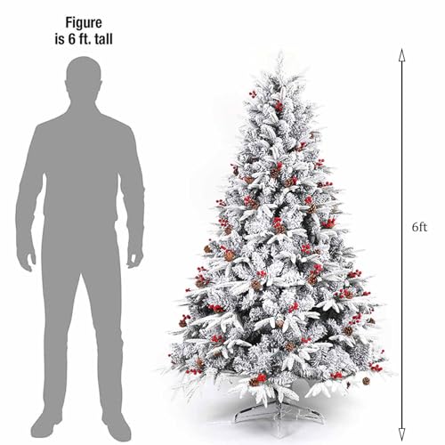 Árbol de Navidad artificial premium con piñas y ramas realistas 5
