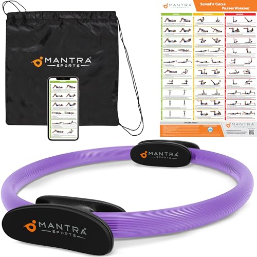 MANTRA SPORTS Pilates Ring Fit Fitness Ring Beckenbodentrainer für Frau & Männer, Beckenboden Trainingsgerät für zuhause, Beinpresse Hüfttrainer