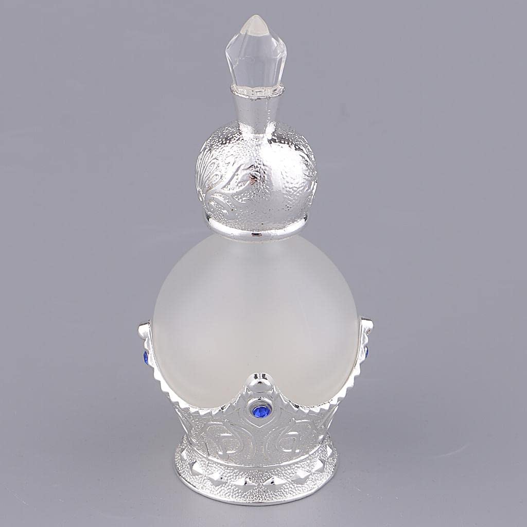 10 Set 15 ml Vintage Glas leere Parfümsprühflasche Zerstäuber nachfüllbar Silber