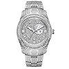 JBW Luxury Men’s Jet Setter GMT J6370 1.00 ctw Diamond Wrist Watch with Stainless Steel Bracelet