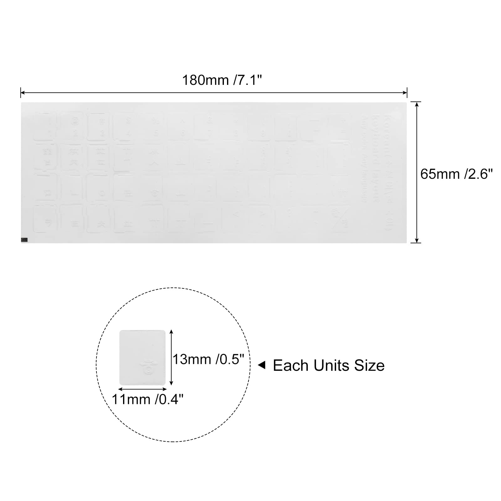 PATIKIL Coreano Tastiera Adesivi PC Tastiera Adesivi Trasparenti Sfondo con Bianco Scritte per Computer Laptop Notebook Scrivania 3pz