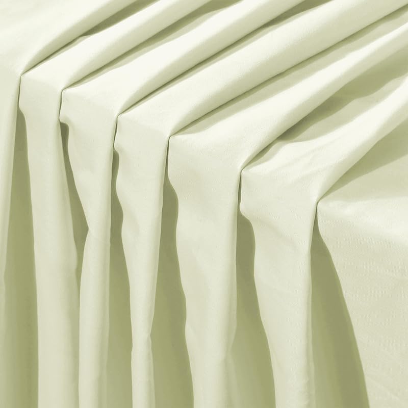 Image of Naksh 100% Cotton 210 TC Plain Elastic Fitted Bedsheets Super King Size 78 x 72 Inches, Ivory | 1 Elastic Bedsheet King Size Cotton & 2 Pillow Covers |Super King Size Bedsheet