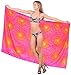 Produktbild LA LEELA Frauen Sarong Krawatte Farbstoff wirbeln Strand Wickelrock hawaiische Chiffon Hand Bikini Rosa_O915 eine Größe: Länge: 78" | Breite: 39"