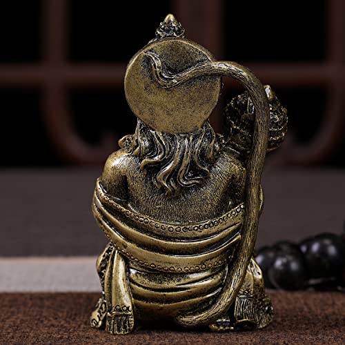 Estatua de Hanuman figura mitológica de resina y metal miniatura 5
