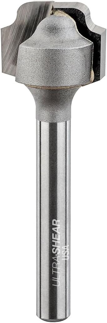 Juice Groove Router Bits, 1/8" Radius, 1/4" Shank, Carbide Tip, 2 Flute, USA Made CNC Bits for Cutting Board Grooves - US25L12JG