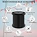 Vinyl Coated Wire Rope, 304 Stainless Steel Black Coated Covered 1/8 Inch Overmolded to 3/16 Inch String Light Hanging Kit, Black Coated Cable Aircraft Cable Clothesline for Pull Training(100ft)