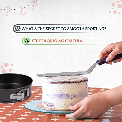 Rfaqk 9 Inch Springform Pan For Baking - Nonstick Round Cake Tin With 10 Pcs Parchment Paper Liners And Spatula -Leakproof Deep Cake Pan For Cheesecake, Lasagna, Pizza, Brownie #TOP1