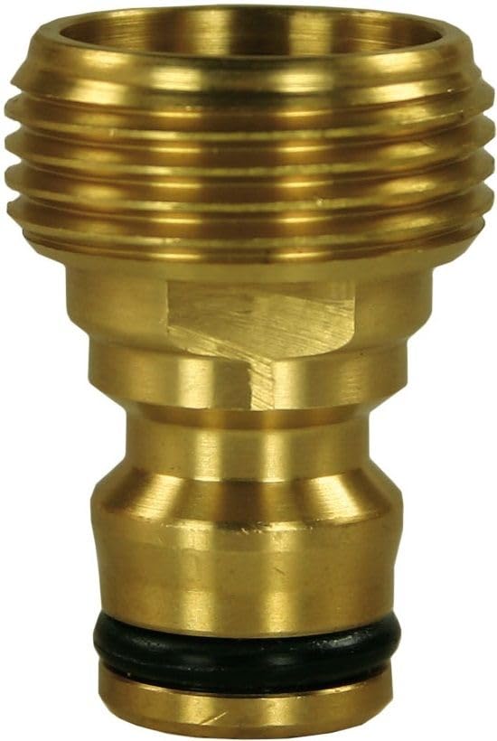 UKDeals Direct® Brass Outdoor Garden Hose 3/4" Screw on Male Brass Threaded Tap Connecor for Garden Tap to 12.5mm / 15mm