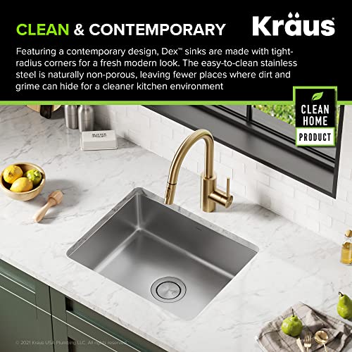 KRAUS Dex 21-inch Undermount 16 Gauge Stainless Steel Single Bowl Kitchen Sink, KA1US21B by Kraus - Image 3