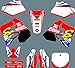 Vollständiger Aufkleber für Honda CR 125 250 Team Graphics Aufkleber Kit für Honda CR125 CR250 1993 1994 DAFEIJI