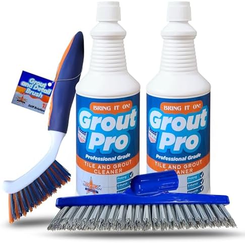 Amazon.com: Clean-eez Grout Cleaner 2 Pack with Stand-Up Brush ...