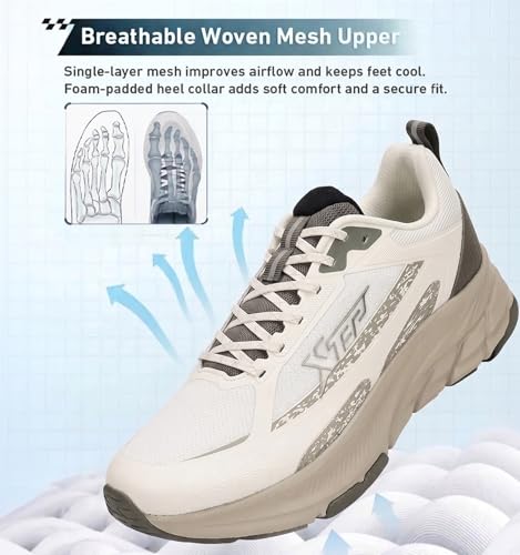 Image of XTEP Energetex Men's Running Shoes | Lightweight Breathable Daily Trainer Sneakers | Cushioned Athletic Sports Shoes