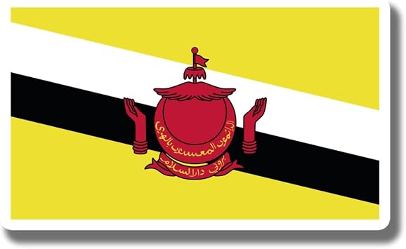 Brunei Flag Fridge Magnet - Travel Souvenir Magnet - Asia Country Flag Magnet - Brunei Darussalam Fridge Decor - Unique Refrigerator Magnet - AAMT0641