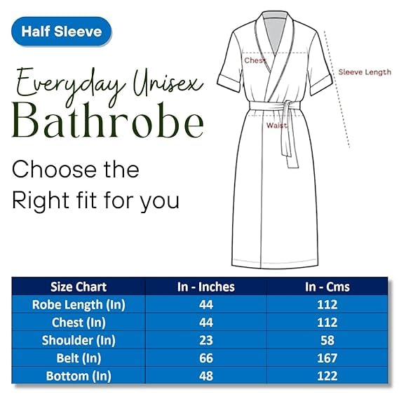 Image of CREEVA Everyday Bathrobe for Women Micro Terry Robe | Soft and Easy to Absorb & Dry| Unisex Bathrobe