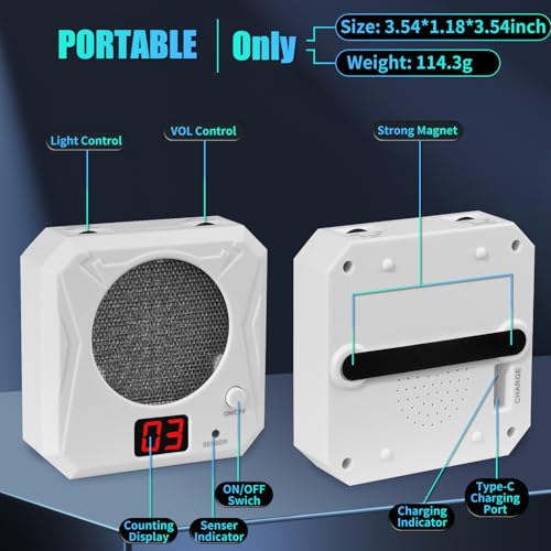 Image of ZBULAR 3rd Dry Fire Training System,Portable Glass Fiber Digital Laser Target Compatible with Laser Strike System Most of Training Cartridges 9mm /22lr for Practive Type-C Charging, LED Display