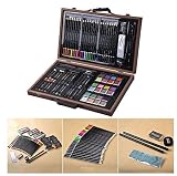 80-Piece Deluxe Art Set Drawing And painting w/ Wood Case & Accessories (US)