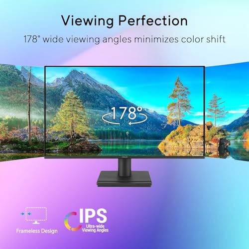 Image of ASUS 24 inch Monitor, FHD(1920x 1080), 120Hz, 1ms, Adaptive-Sync, 99% sRGB, Anti-Glare, Eye Care, VESA Mountable, HDMI, VGA, Frameless, Low Blue Light, Tilt Adjust, Black, for Office and Gaming