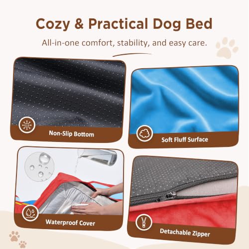 Comfort Expression Orthopedic Dog Beds for Large Sized Dog with Bolster — view 4