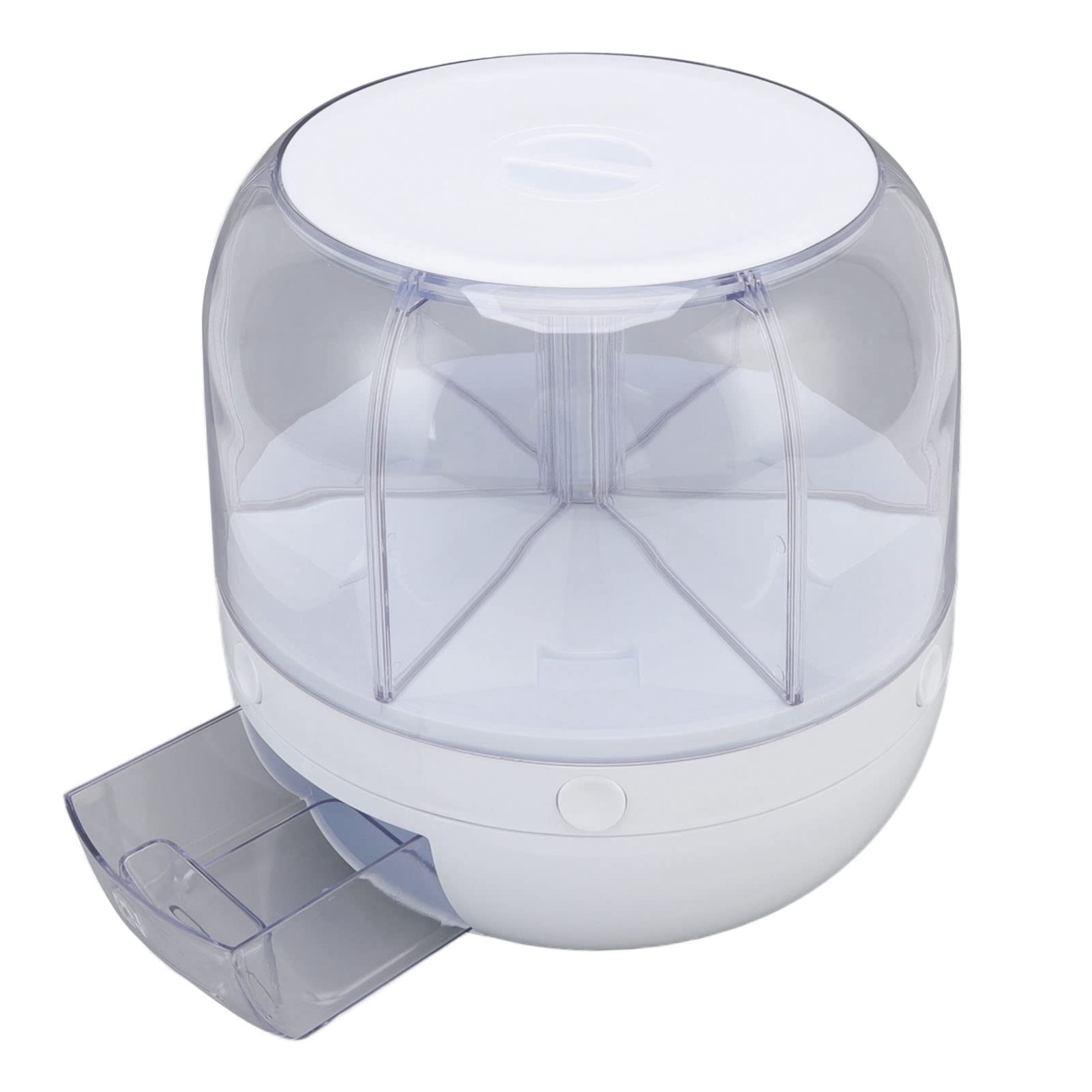 Yosoo Health Gear Tanque Dispensador de Arroz PP, Almacenamiento Giratorio, Operación con Un Botón, Diseño de Compartimentos, Visible, Seguro, Saludable, Organización Apilable para Ahorrar (2)