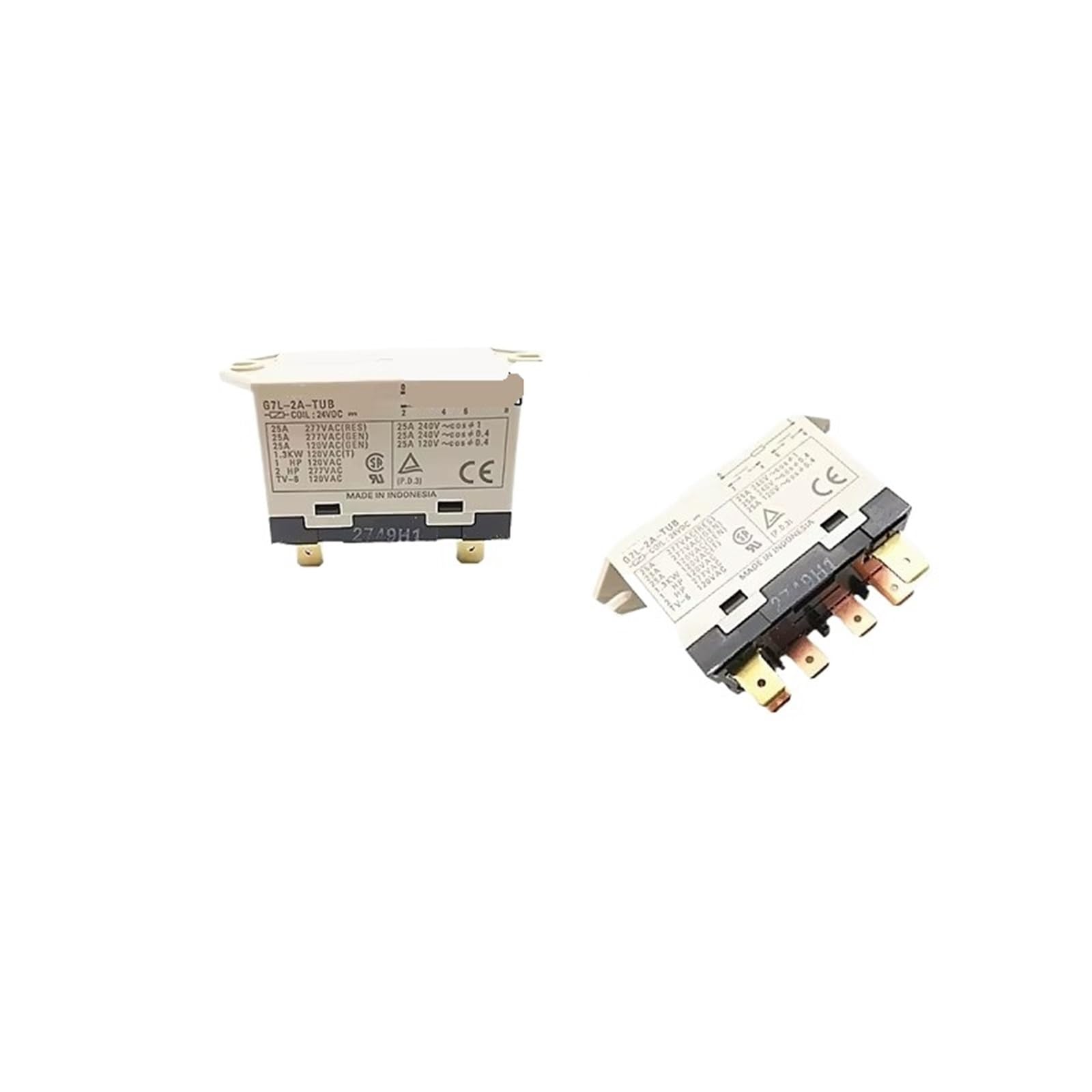 NWPNLXEA 5PCS/lot High-Power Relay G7L-2A-TUB 24VDC G7L-2A-TUB 200/240VAC G7L 2A TUB DC24V 25A 6PIN Air Conditioning Relay(G7L-2A-TUB 200-240VA)