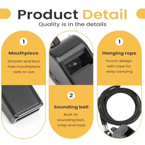 2PCS Sports Whistles with Lanyard, Loud Crisp Sound Whistle Ideal for Coaches, Referees, Officials,Outdoor Enthusiasts, and Family Emergencies. - Image 4