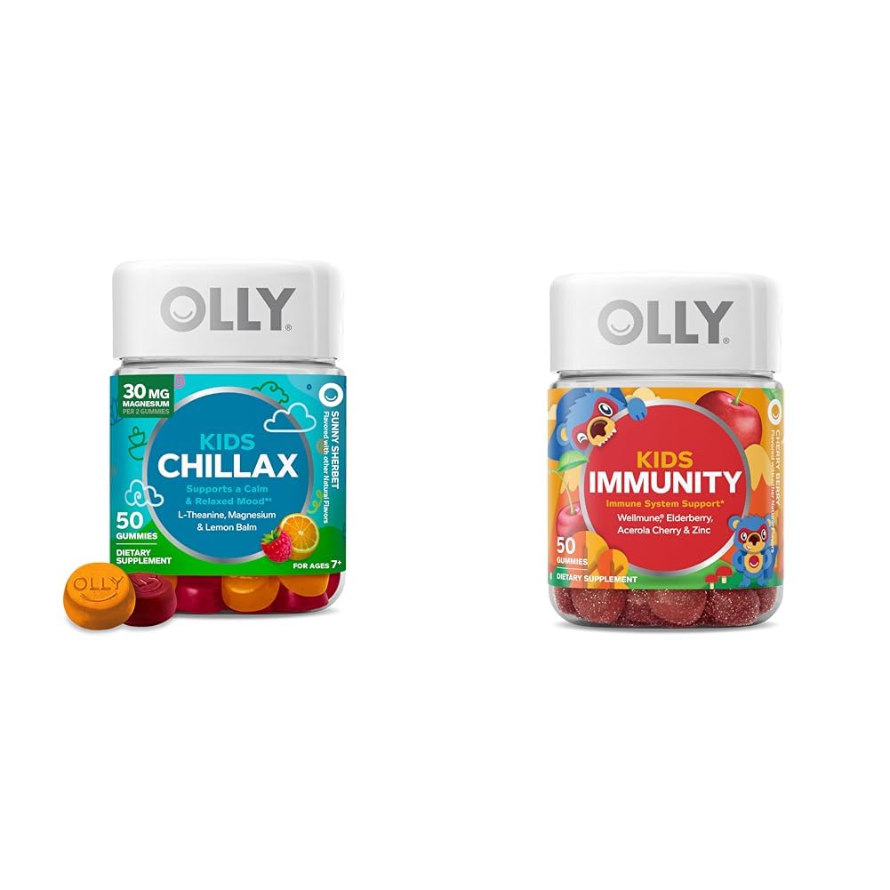 Amazon.com: OLLY Kids Chillax, Magnesium Gummies Plus L-Theanine
