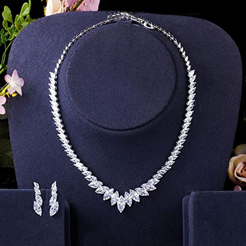 Ensemble de bijoux en cubic zirconia de haute qualité pour parure de mariée et bal