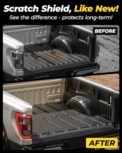 Image of 3W Truck Bed Mat Fit for 2020-2025 2026 Jeep Gladiator (5ft Bed), All Weather Protection Custom Fit TPE Heavy Duty Truck Bed Liner for Jeep Gladiator JT Accessories Black