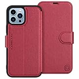 CORCUS Wallet Case for iPhone 13 Pro Max 6.7", Protective RFID Blocking Card Holders Flip Cover Stan
