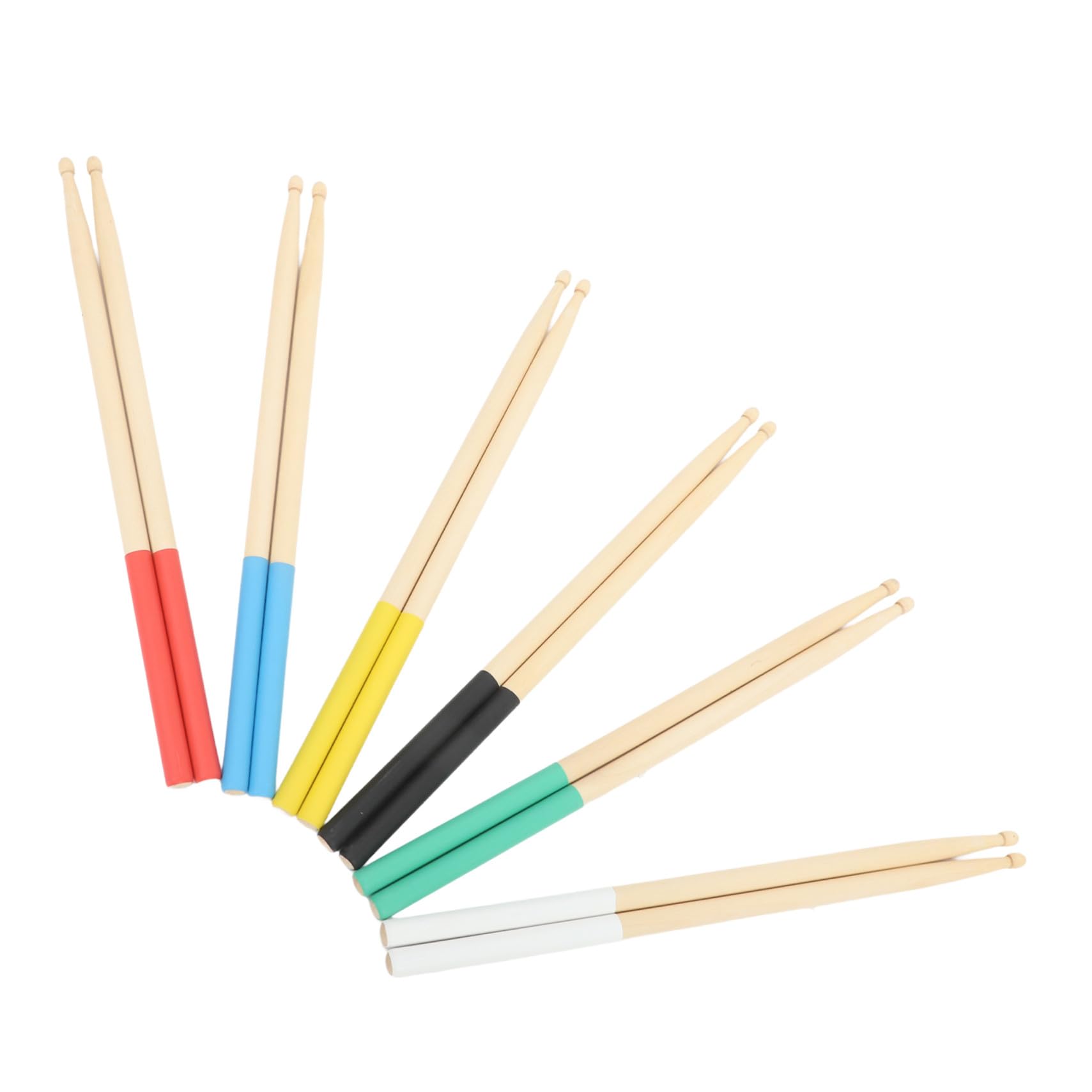 Set da 6 Paia di Bacchette per Batteria in Legno D’acero Antiscivolo, Leggere e Resistenti, Accessorio Professionale per Percussioni, Adatte a Musicisti di Tutte le Età e Livelli
