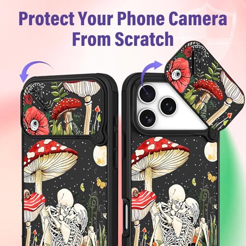 Image of Funermei for iPhone 17 Pro Max Case - Women Girls Cute Phone Cover Pretty Girly Aesthetic Black Butterfly Unique Design with Slide Camera Cover and Dual Protection Funda for iPhone 17 Pro Max Case