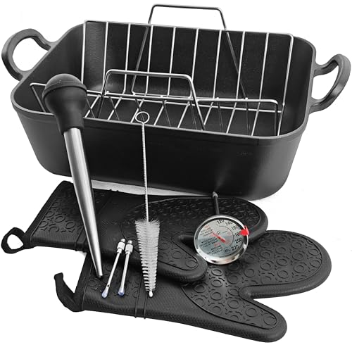 Image of 16x13” Roaster pan with rack(Cast iron)-Clad Specialty, Chef